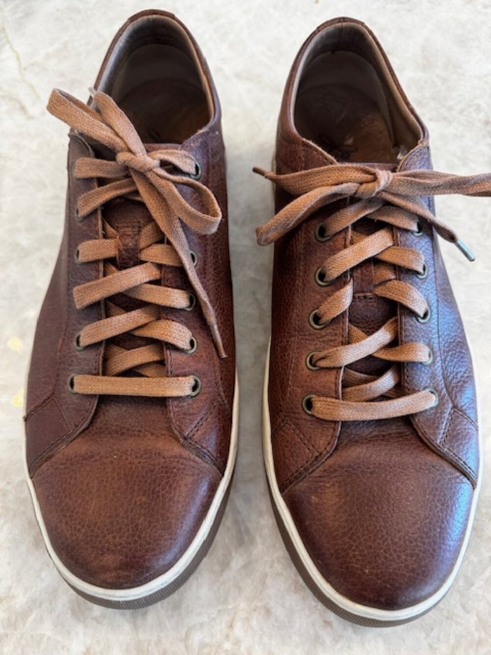 J&M Johnston & Murphy 1850 Allister Brown Leather Lace up Sneakers Size 11.5